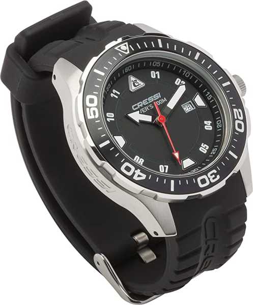 ���� Cressi MANTA WATCH 100m BLACK BLACK SILVER CASE ��� ��������� �����, ������ � ��������� �������� �������.��