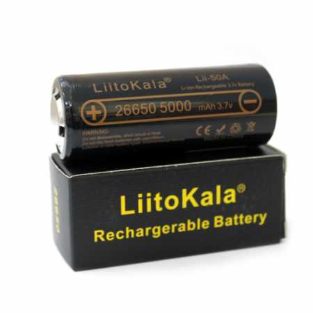 ����������� LiitoKala Lii-50A-JT �26650�, ��� ������ 5000mah ��� ��������� �����, ������ � ��������� �������� �������.��