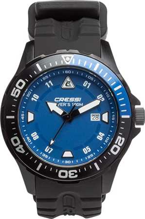���� Cressi MANTA WATCH 100m BLACK BLACK BLUE ��� ��������� �����, ������ � ��������� �������� �������.��