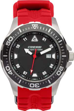 ���� Cressi MANTA WATCH 100m BLACK RED ��� ��������� �����, ������ � ��������� �������� �������.��